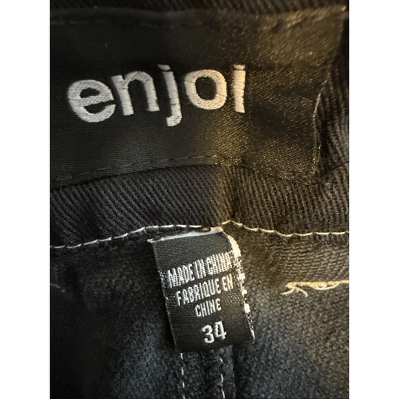 ENJOI Skateboards Jeans Mens Size 34 Black Denim Barrel Leg Baggy Fit Y2K - Picture 3 of 8